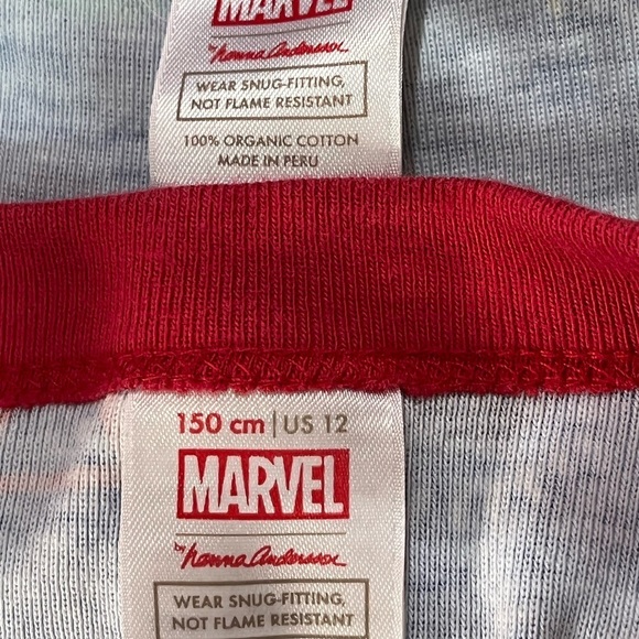 Hanna Andersson 2 Pc Marvel Base Layer Set Sz 12 (150cm) - Picture 6 of 6